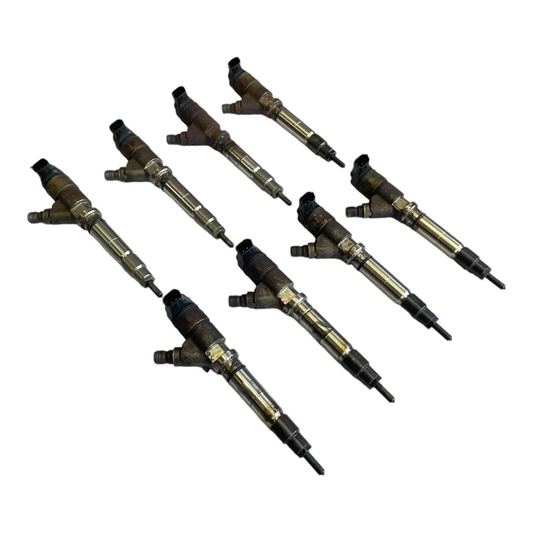 Set of 8 CHEVY GMC DURAMAX 6.6L LMM FUEL INJECTOR CORE 98002368