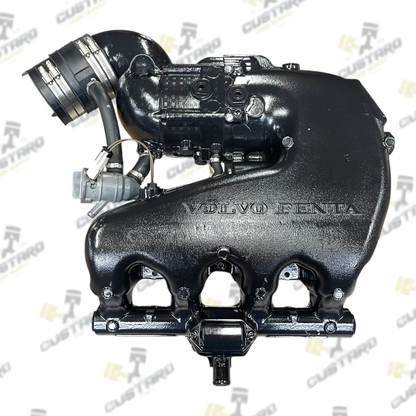 NEW Volvo Penta Genuine OEM Complete Exhaust Manifold Riser Set | 22754563 22754561